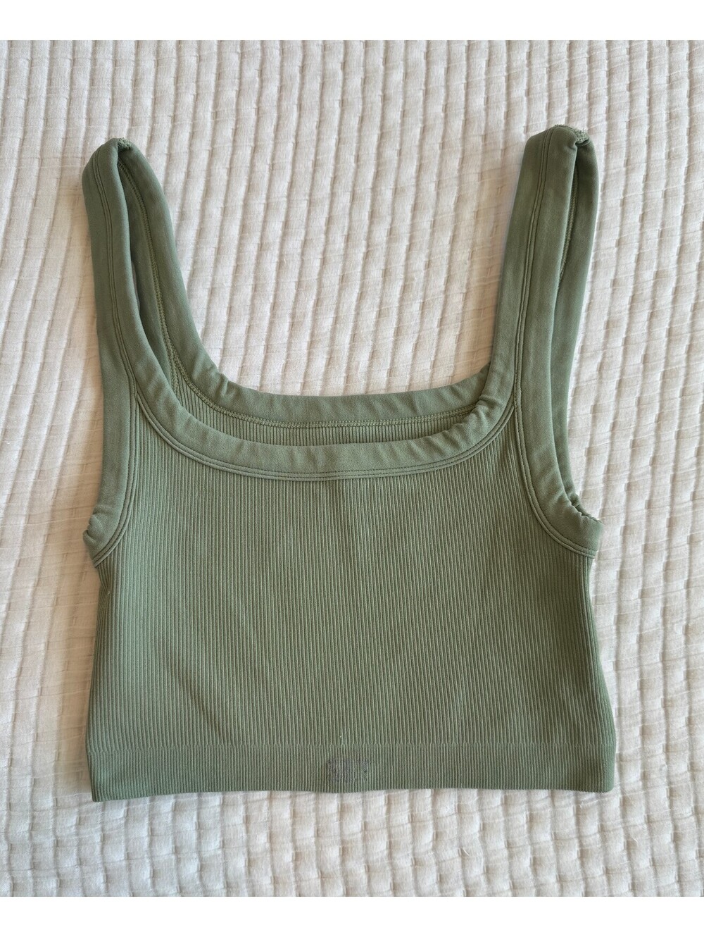 SET Active Sculptflex Tank Sport Bra Sage Green Small